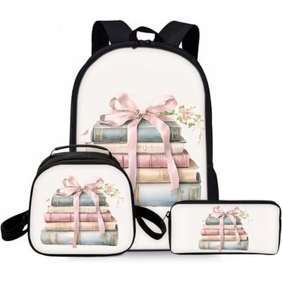 Boek Print Drie Delige Set Rugzakken voor Jongens/Meisjes Beste Cadeau 2D Cartoon Modieuze Schooltas voor Kinderen