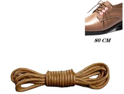 Ronde schoenveters licht bruin -Gewaxt- Youhomy Shoelaces- veter 80 CM-Geschikt voor leder schoenen