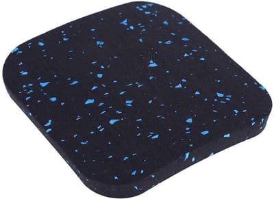 Rubberen Pads - Vloermatten - Fitness Apparatuur - Schokabsorberend - 6 Stuks - Zwart Blauw