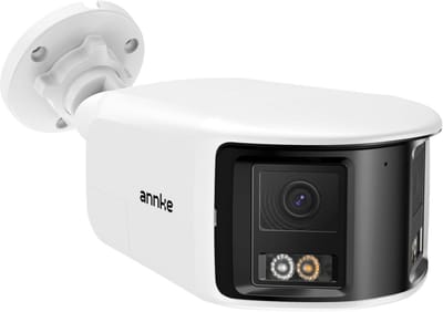 6MP UHD Dual-Lens PoE Buitenbewakingscamera met 180° Panoramisch Zicht en AI Detectie