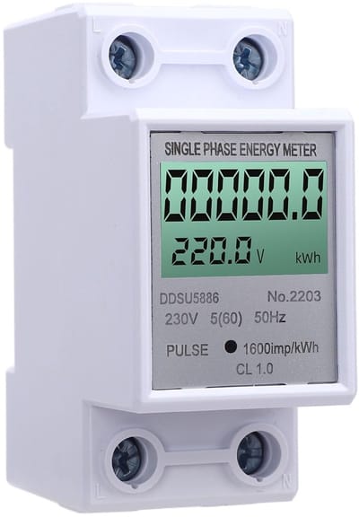 Energiemeter - Stroomverbruik meter - Thuis Elektriciteit - Helder Display - 5 (60) A