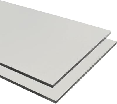 HPL Plaat - Gevelplaat Balkonplaat - Buitenbekleding Afscherming - Weerbestendig Krasvast Duurzaam - 100x90 cm 6 mm - Lichtgrijs
