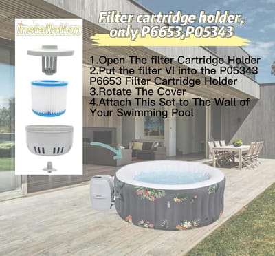 Vervangingsonderdeel voor hottub – Filtercartridgehouder alleen, geschikt voor P6653, P05343. Zonder filters inbegrepen.