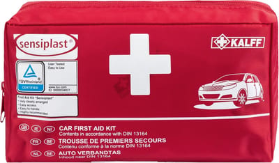 Verbandtas auto - EHBO set - verbanddoos met 44 items - 44-delig - met EHBO instructies - verbandtrommel auto motor - ehbo kit auto - verbanddoos auto internationaal - ehbo koffer - autoverbanddoos