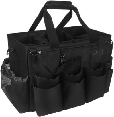 Reinigingskoffer Auto - Opbergtas Voertuig - Auto Reinigen - Versterkte Naden - 45 x 27 x 25 cm - Zwart