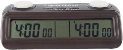 Digitale Schaakklok - Schaaktimer - Wedstrijd Timing - Geheugenfunctionaliteit - 20 x 8 cm - Zwart