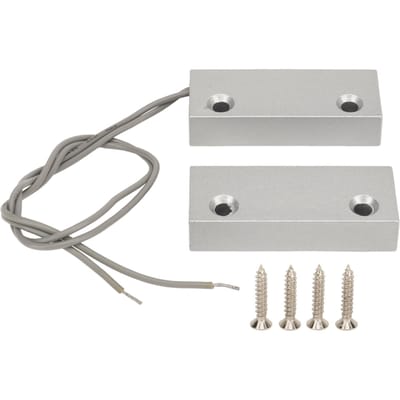 Interrupteur Reed Magnétique 10W Alliage de Zinc Réactif NC Capteur de Contact de Porte Fenêtre pour Garage Entrepôt white