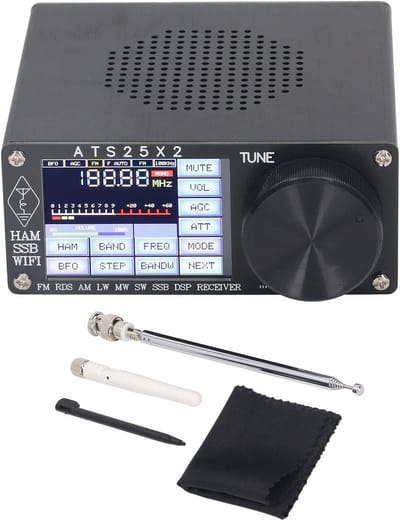 Draagbare Radio Ontvanger - Kortegolf Radio - Luister naar Uitzendingen - Full-band Spectrumscan - Compact Lichtgewicht - Aluminium