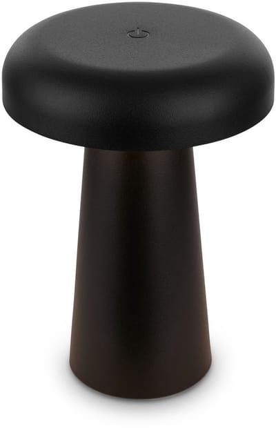 BRILONER Cloud - Oplaadbare tafellamp - Dimbaar - Touchfunctie - Warmwitte lichtkleur - IP44 spatwaterdicht - Accu en lichtbron verwisselbaar - Ø12 x 17 cm - Zwart