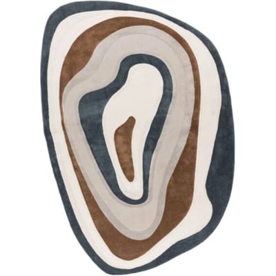 Muratap Livorno japandi – modern organisch vloerkleed luxe 3d laagpolig terra creme