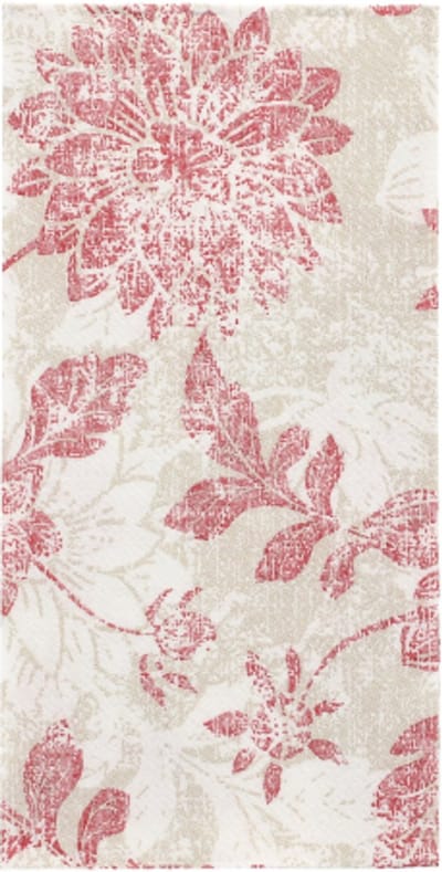 50 Servetten ROYAL Collection 1/8 vouw 40 cm x 40 cm bordeaux Flowers