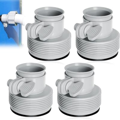 Slangadapters voor zwembadslangen - 4 stuks, 3,8 cm slangverbinder, eenvoudig te installeren, ideaal voor pompaansluiting en onderhoud van je zwembad