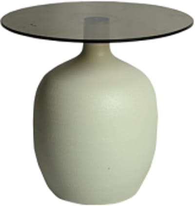 Tower Living Bijzettafel Vigo Glas Gebroken Wit 45cm