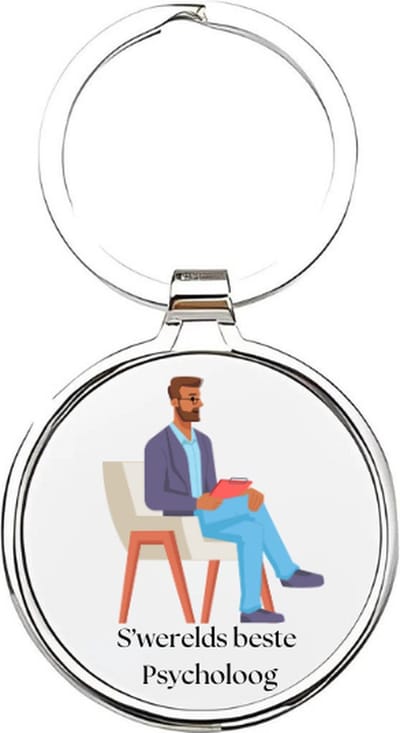 Akyol - s' werelds beste psycholoog Sleutelhanger - Psycholoog - de beste psycholoog - psychiater - psycholoog - therapie - therapeut - hulpbieder - psychologe - cadeau voor een psycholoog - 4 x 7,5 CM
