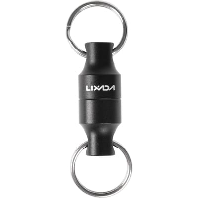 Vliegvissen Magnetische Net Release Holder Keeper Magnet Clip Schepnet Connector met intrekbaar Clip black