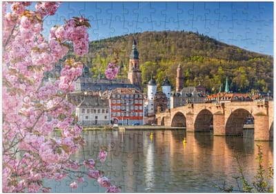 Legpuzzel 200 Stukjes - Landschap Puzzel - Ontspanning Thuis - Gedetailleerde Afbeelding - 48 x 34 cm - Natuurlijke Kleuren