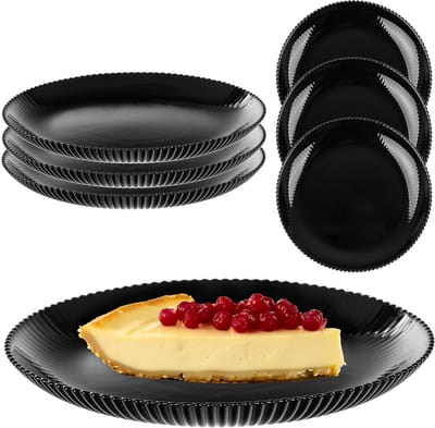 KADAX Aurora 19cm dessertbord zwart verpakking van 3 stuks.