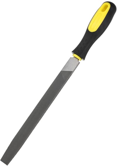 Dailygoods - M METERXITY Platte metalen vijl 30 cm, High Carbon Steel File Diamond File Hand File W PVC Grip Handvat voor Hout/Metaal/Keramiek/Glas/Steen/Sieraden/Tegel/Model/DIY/Slijpvijl