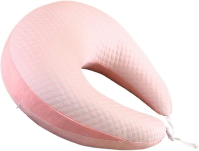 Lees Schootkussen - Armsteun Kussen - Comfortabel Lezen - Afneembare Hoes - 60x55x20 cm - Roze