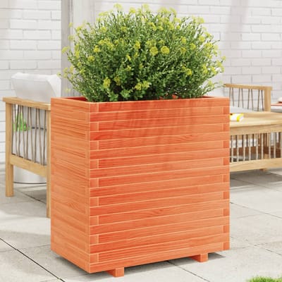vidaXL - Plantenbak - 70x40x72,5 - cm - massief - grenenhout - wasbruin