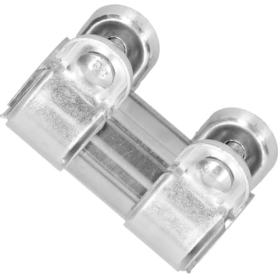 1,4 inch Uitlaatpijp Koppeling Dubbele Klemmof Band Roestvrij Staal Stootlas 3,7 inch Lengte white