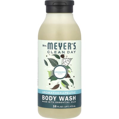Mme. Meyers Clean Day, Gel douche aromathérapie, parfum bouleau, 473 ml (473ml) white