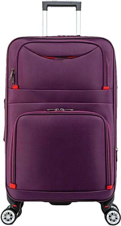 Handbagage Koffer - Reistas met wielen - Reizen met gemak - Vier spinner wielen - 55.8 cm - Paars