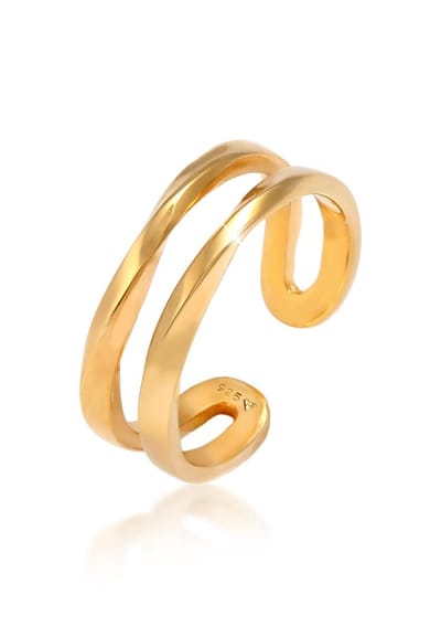 Elli - Ring - Dames Tweerijig Open van 925 Sterling Zilver - Dames