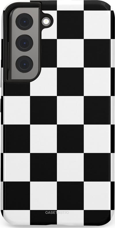 Casetastic Hoesje Geschikt voor Samsung S22 - Stijlvolle Beschermende Duo-layer Case - Schaak