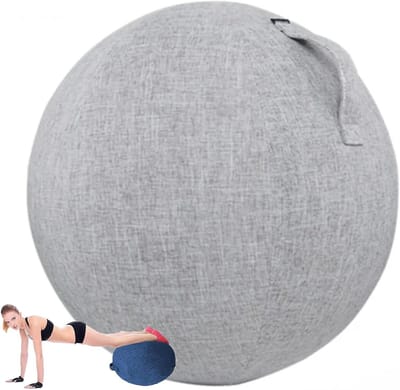 Bal Stoelhoes - Beschermhoes Zitting - Thuis Bureau Gebruik - Stoffen Materiaal - 75 cm - Zilver