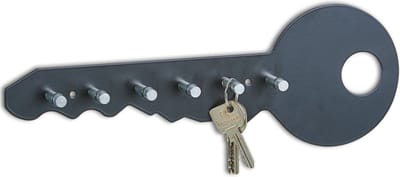 Zeller Sleutelrek voor 6 sleutels - zwart - 35 cm - Sleutels ophangen - Sleutelrekjes