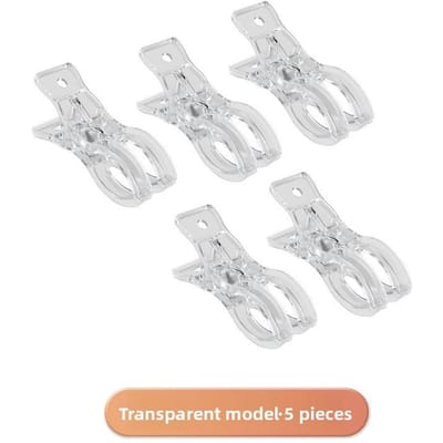 5 Stuks/set Huishoudelijke grote wasknijper, dekbedknijper, winddichte clip, multifunctionele vaste plastic wasknijper, grote dekbeddroogknijper
