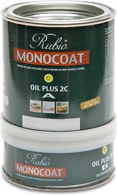 Rubio Monocoat Oil + 2C - comp. SET A+B / GOLD / metalen blik 350ML Kleur: Slate Grey / Riga vloeren en kozijnen
