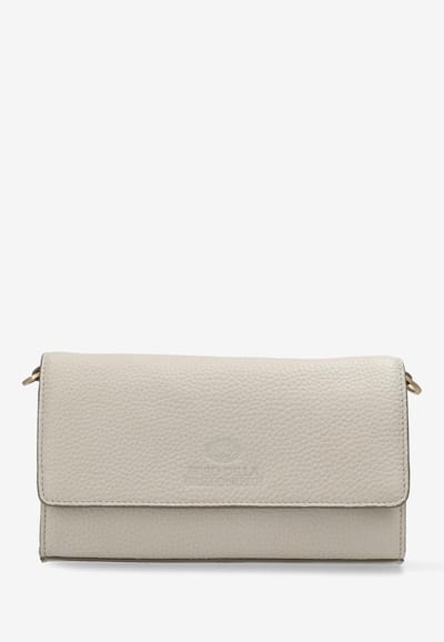 Fred De La Bretoniere Jaana Crossbody Grain Leather Crossbodytassen Dames - Beige - Maat ONESIZE
