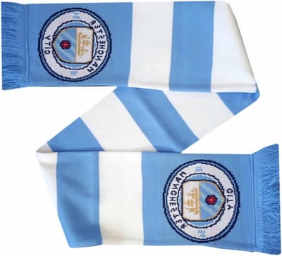 Manchester City Sjaal - Voetbal Sjaal - Voetbalwedstrijd Bezoeken - Officieel Gelicentieerd - 23 x 20 x 3.5 cm