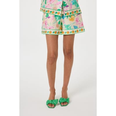 Fabienne Chapot Boy Shorts Warm White/green Glo Maat: 34 | Korte Broeken Outlet | Dames | Groen