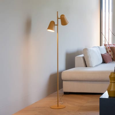 it's about RoMi Vloerlamp Salamanca - Geel - 28x28x145cm - Modern - Staande lampen voor Woonkamer - Slaapkamer