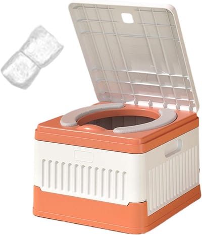 Peuterpotje - Draagbaar Toilet - Zindelijkheidstraining Onderweg - Opvouwbaar Ontwerp - 25.5 x 22 x 17 cm - Rood