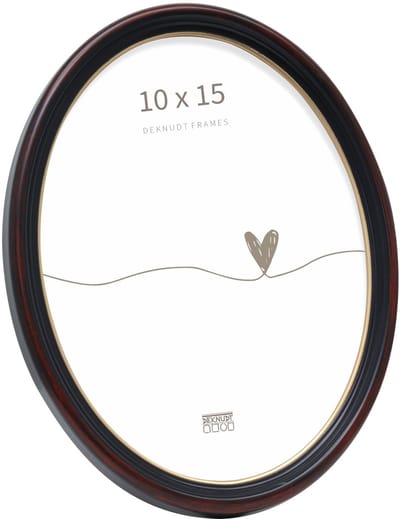 Deknudt Frames fotolijst S100F9 - zwart / bruin - ovaal - 10x15 cm