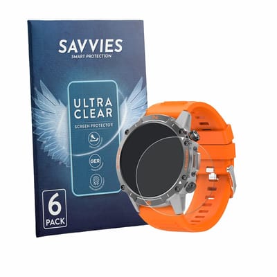 Savvies - Screenprotector voor WalkerFit M6 Ultra 1.43" - Folie Beschermfolie transparant 6 Stuks