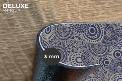 Placemats - 6 stuks - 45x30 cm - Placemat kunststof - Mandala - Blauw - Patroon - Borden onderleggers - Decoratie voor op tafel - Keuken tafeldecoratie accessoires - Vinyl onderlegger - Tafelversiering