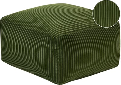 MUKKI - Poef - Donkergroen - Corduroy
