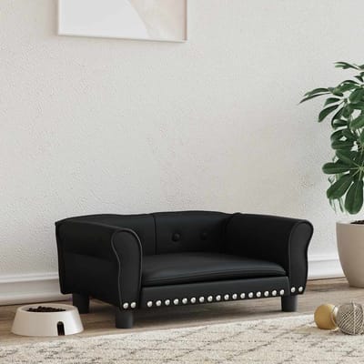 vidaXL - Hondenmand - 70x45x30 - cm - kunstleer - zwart