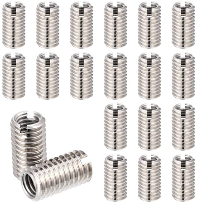 20 Stuks Draadadapter Set M8 naar M6, Verloopmoeren voor Draadreparatie, RVS Schroefverbinders en Reducers