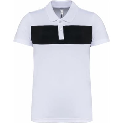 PROACT® Kinderpolo korte mouwen PA494 - White / Black - 12/14 years (12/14 ans)
