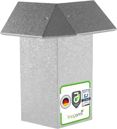 innogard 6033 - hoekconnector 135 graden buiten voor slakkenbarrière type 2 - aluminium-zink - bloembed