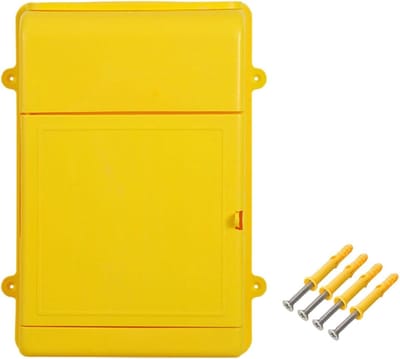 Opbergoplossing - Brievenbus Suggestiebox - Thuis Kantoor Bedrijf - Lichtgewicht Stevig Kunststof - 34.5 x 26 x 7 cm - Geel