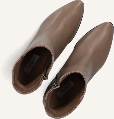 Notre-V 8560 Enkellaarsjes - Enkelboots met rits - Dames - Taupe - Maat 39