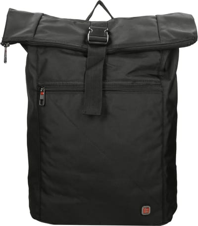 Enrico Benetti Cornell 47229 Laptop rugzak rolltop met 17" laptopvak - Zwart