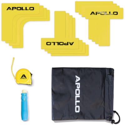 Apollo Pickleball Court Marker Set – markeerset voor pickleballveld, ook geschikt voor volleybal en tennis